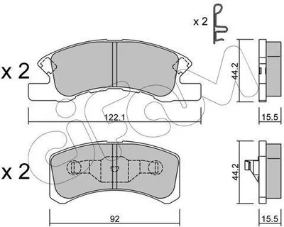 Produktbild von CIFAM 822-605-0 Bremsbeläge Satz Vorne Bremsklötze für MITSUBISHI Mirage / Space Star Schrägheck (A0A) für DAIHATSU Cuore VI (L251, L250, L260)