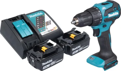 Produktbild von Makita DHP 490 RF Akku Schlagbohrschrauber 18 V 65 Nm Brushless + 2x Akku 3,0 Ah + Ladegerät