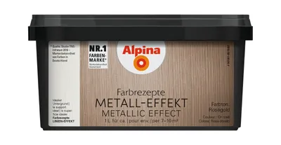 Produktbild von Alpina Farbrezepte METALL-EFFEKT Roségold 1 Liter