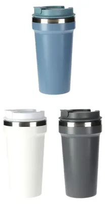 Immagine prodotto di Bicchiere colorato da 500 ml - Interno in acciaio inossidabile - Esterno in plastica