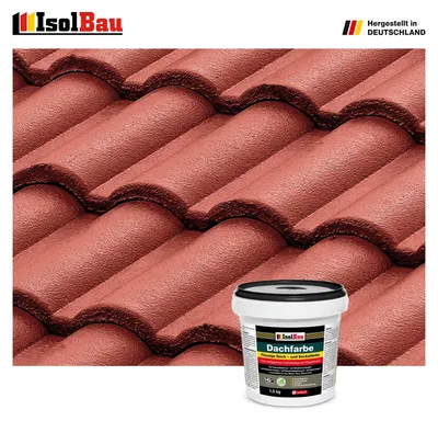 Produktbild von Isolbau Dachfarbe Rustikalrot 1,5 kg Sockelfarbe Fassadenfarbe Dachbeschichtung Farbe