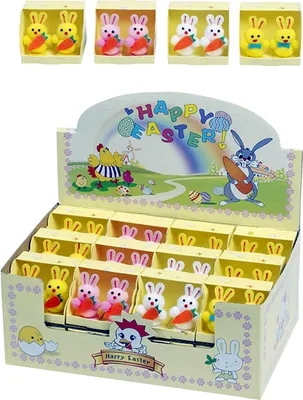 Produktbild von Deko Osterhasen Plüsch, 2er Set, je ca. 6cm,  1 aus 4 Varianten