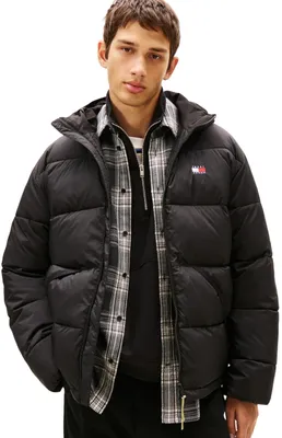 Produktbild von Tommy Jeans Herren Pufferjacke Hooded mit Kapuze, Schwarz (Black), M