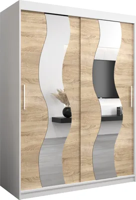 Produktbild von Kleiderschrank, Schiebetürenschrank Schlafzimmer, Schrank mit Spiegel SEWILLA 150 cm