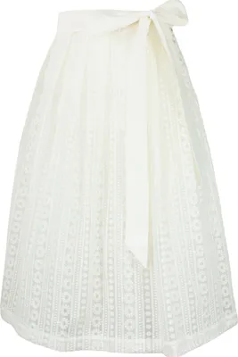 Produktbild von Pierre Marcel Transparente Blümchen Dirndlschürze Anna - Creme Größe: XL, Länge: 70 cm