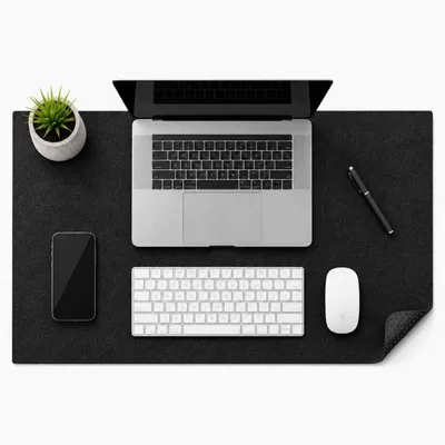 Zdjęcie produktu dla Podkładka pod biurko filcowa, 100x40 cm, czarna