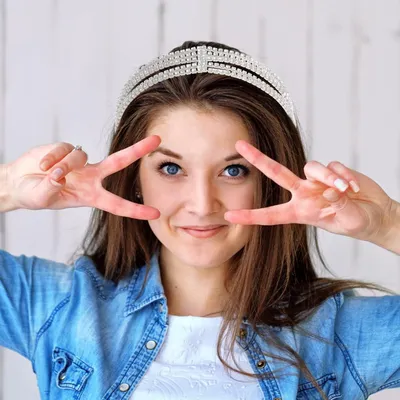 Produktbild von 5 Stück s Brautstirnband mit Strasskristallen, Kopfschmuck für die Hochzeit, elastisch und dehnbar