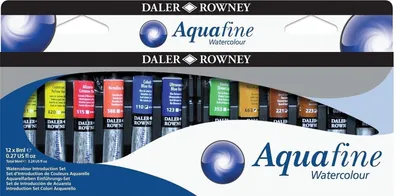 Zdjęcie produktu dla Daler Rowney Aquafine Zestaw farlowych 12 x 8 ml
