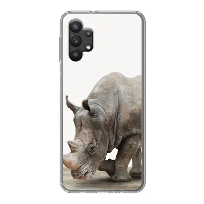 Produktbild von MuchoWow® Handyhülle Schutzhülle Hülle für Samsung Galaxy A32 5G Nashorn - Jungen - Wildtiere - Kinder - Mädchen - Tiere Silikon Softcase Handy Hülle - Softcase