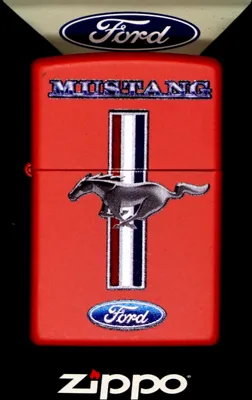 Produktbild von Zippo Ford Mustang | Rotes Design | Sturmfeuerzeug | Windfest & Nachfüllbar