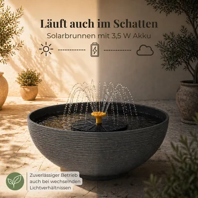 Immagine prodotto di Fontana solare per esterni, fontana d'acqua come decorazione da giardino