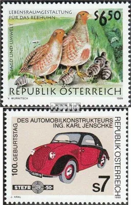 Produktbild von Briefmarken Österreich 1999 Mi 2281,2282 (kompl.Ausg.) postfrisch Rebhuhn