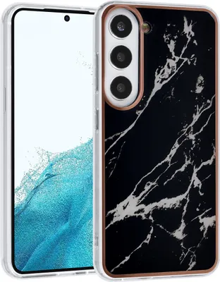 Produktbild von UNIQ Accessory Galaxy S23 TPU Backcover - Marble Black