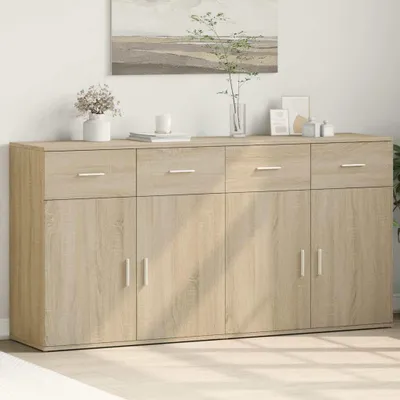 Obrázek produktu pro vidaXL Příborníky 2 ks Sonoma dub 79x38x80 cm Materiál na bázi dřeva