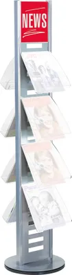 Immagine prodotto di kerkmann Prospekt-Bodenst„nder tec-art, drehbar, alusilber