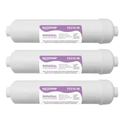 Obrázek produktu pro 3× inline filtr 10" se závitem 1/4" – pro osmózní systémy