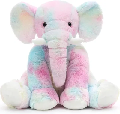Immagine prodotto di Elefante di peluche, 50 cm, in peluche, arcobaleno, per bambini
