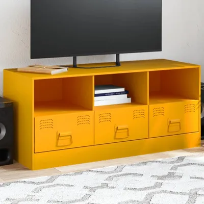 Obrázok produktu pre Maison Exclusive - TV skrinka horčicovo žltá 99x39x44 cm oceľ