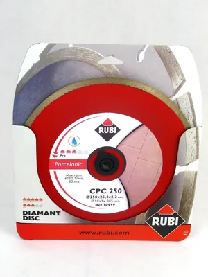 Produktbild von RUBI 39059 Diamanttrennscheibe CPC 250 PRO für Nassschnitt für Feinsteinzeug  Rubi