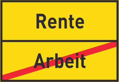 Produktbild von Rente Arbeit Schild Ortsschild A1 (594x841mm)