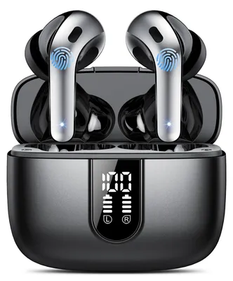 Zdjęcie produktu dla Słuchawki douszne bezprzewodowe Bluetooth 5.3 - 50 godzin odtwarzania - Czarne