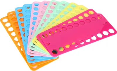 Immagine prodotto di organizzatore di fili per il punto croce in 12 pezzi, rocchetto di plastica a 20 fori per l'avvolgimento del filo