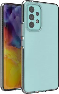 Produktbild von Spring Case Gelhülle mit buntem Rahmen für Samsung Galaxy A73 schwarz
