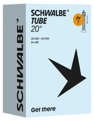 Immagine prodotto di 2 camere d'aria Schwalbe DV 7, 20 pollici, misura 1.5 - 2.40, 40/62-406