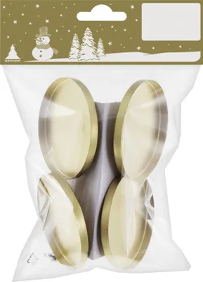 Produktbild von Teelichthalter Metall Ø 6 cm gold 4 Stück