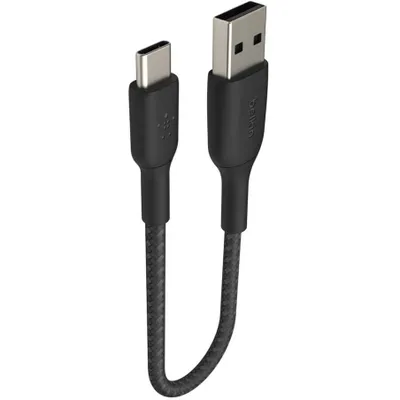 Produktbild von Belkin CAB002BT0MBK, 0,15 m, USB A, USB C, Schwarz