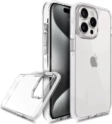 Produktbild von Handyhülle für iPhone 16 Pro Stoßfest passgenau Transparent Schutz Hülle aus Silikon/TPU