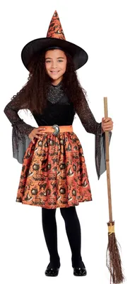 Obrázok produktu pre Smiffy's Kostým Čarodejnice Halloween pre Dievčatá Veľkosť 146