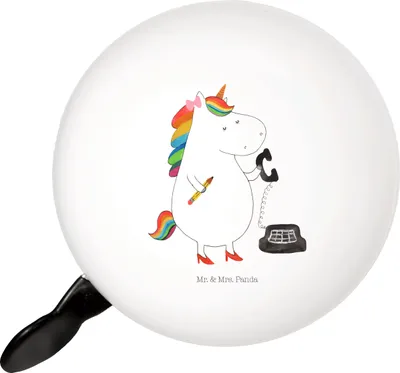 Produktbild von Mr. & Mrs. Panda Fahrradklingel Einhorn Sekretärin - Weiß - Geschenk, klingel fahrrad, Steuerkanzlei, Einhörner, Büro, Für, Fahrrad-Klingel, Fahrradglocke, Unicorn