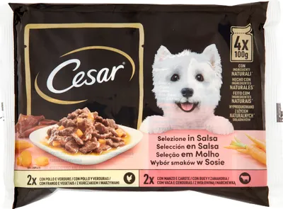 Zdjęcie produktu dla CESAR 5900951253553, Dorosły, Wołowina, Kurczak, Warzywo, 100 g