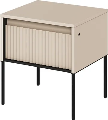 Produktbild von Nachttisch Trend TR-10 Nachtschrank 46x50x40 cm Nachtkästchen mit Schublade Beige