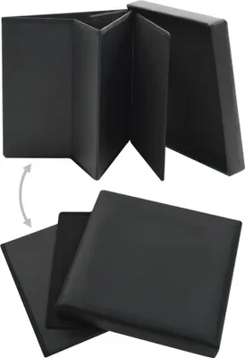 Produktbild von vidaXL Hocker mit Stauraum Schwarz Kunstleder