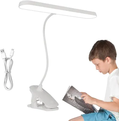 Produktbild von Schreibtischlampe mit Klemmbefestigung - Tafelbeleuchtung - Richtlicht - Einstellbarer Strahlwinkel - 315 x 128 cm - Schwarz