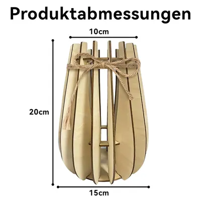 Produktbild von 1 Stück Herzform Vase, Holz-Puzzle Vase für Blumenstrauß, Blumenvase für Rosen, Sonnenblumen, Tulpen und Orchideen,DIY-Bastelset