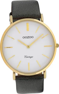 Produktbild von Oozoo Leder Damen Uhr C20077 Quarzuhr Armband silber Vintage Series D2UOC20077