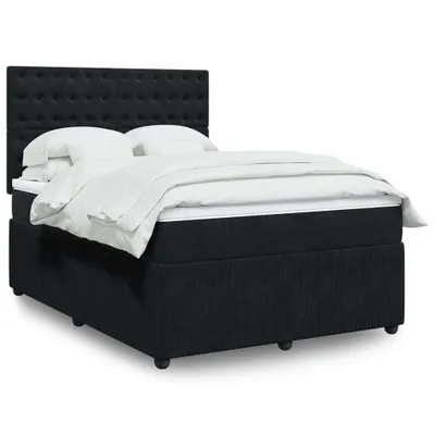 Produktbild von Maison Exclusive - Boxspringbett mit Matratze Schwarz 160x200 cm Samt