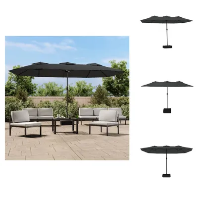 Produktbild von vidaXL Doppelsonnenschirm Anthrazit 449x245 cm -  Sonnenschirme & Sonnenschutze