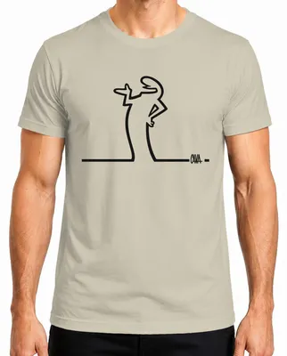 Productafbeelding van La Linea Balum Osvaldo Cavandoli, stripfiguren, animatiefilm, heren T-shirt, natuur, maat M