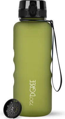 Produktbild von uberBottle softTouch Trinkflasche mit Sieb 1500ml / Olive Green/ 720DGREE