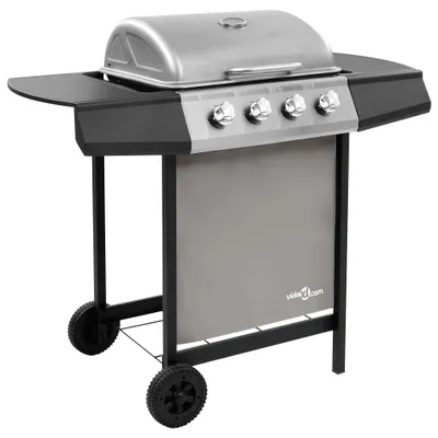 Produktbild von Vidaxl Gasgrill mit 4 Brennern Schwarz und Silber gefärbt