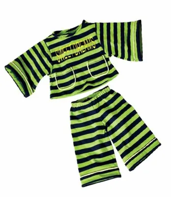 Produktbild von Handpuppen Pyjama grün/schwarz für Living Puppets 45 cm W657