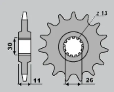 Immagine prodotto di Cht Vorderes Ritzel 579 16 Für Yamaha Fzs 1000 '01-'05, R1 '98-'03 (Jtf579.16)