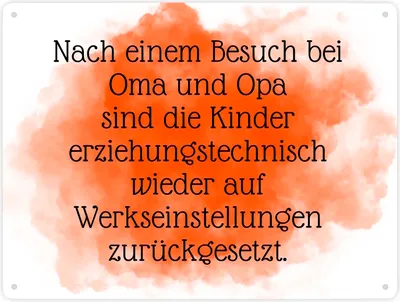 Produktbild von Lustiges Metallschild XXL in 28x38 cm für Großeltern mit Spruch