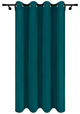 Zdjęcie produktu dla Voppi Zasłona okienna na przelotkach 140 x 240 cm gruba zasłona welurowa turkusowa ciemny turkus