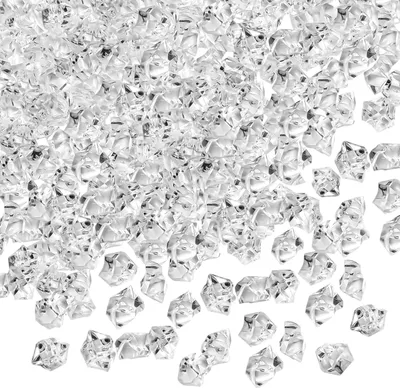 Produktbild von Belle Vous 1000er Pack Deko Diamanten aus Acryl - 12-14mm große transparente Streudeko Kristalle - für Hochzeit Weihnachten Tischdeko Vasenfüller -