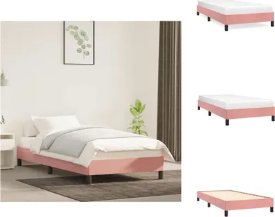 Produktbild von vidaXL Bettgestell Rosa 100x200 cm Samt -  Betten & Bettgestelle